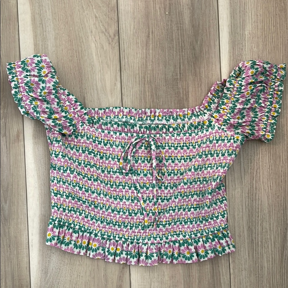 Floral Crop Top - Zara Size M